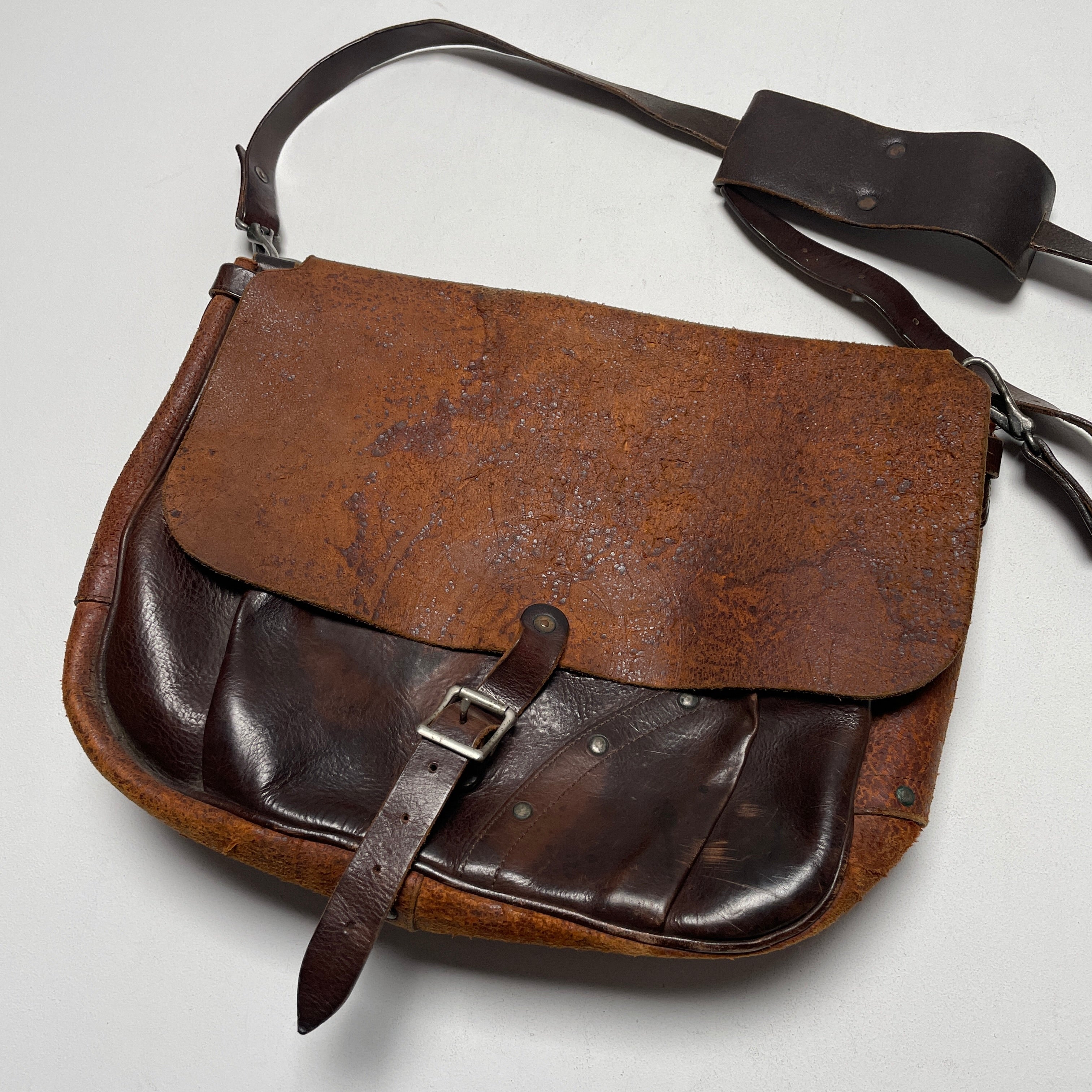 $1500 RRL Ralph Lauren 2008 Leather Western Saddle Messenger Bag